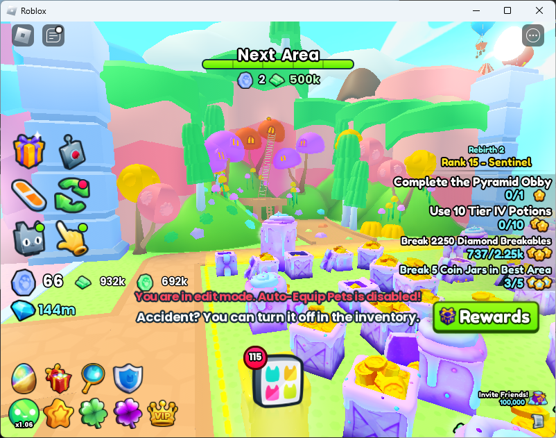 Shiny Relic in Area 84, Gummy Forest, on top of the middle most red gummy tree on the left side.